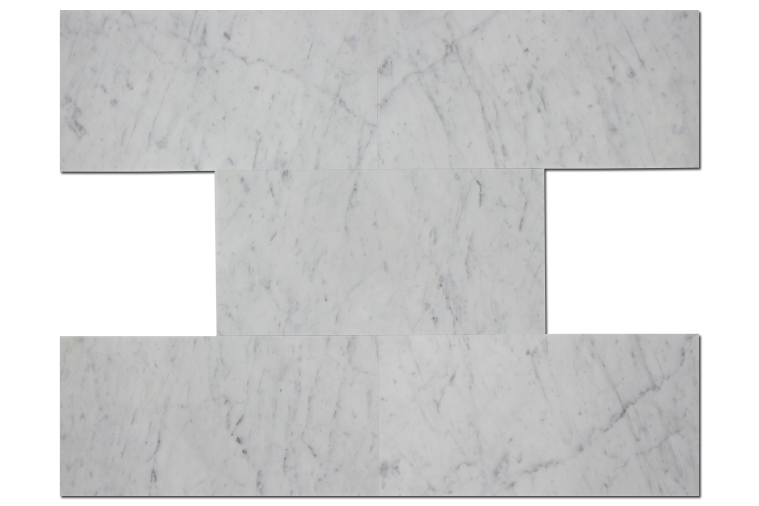 CARRARA: Marble Rectangle Field Tile (12"x24"x3/8" | honed)