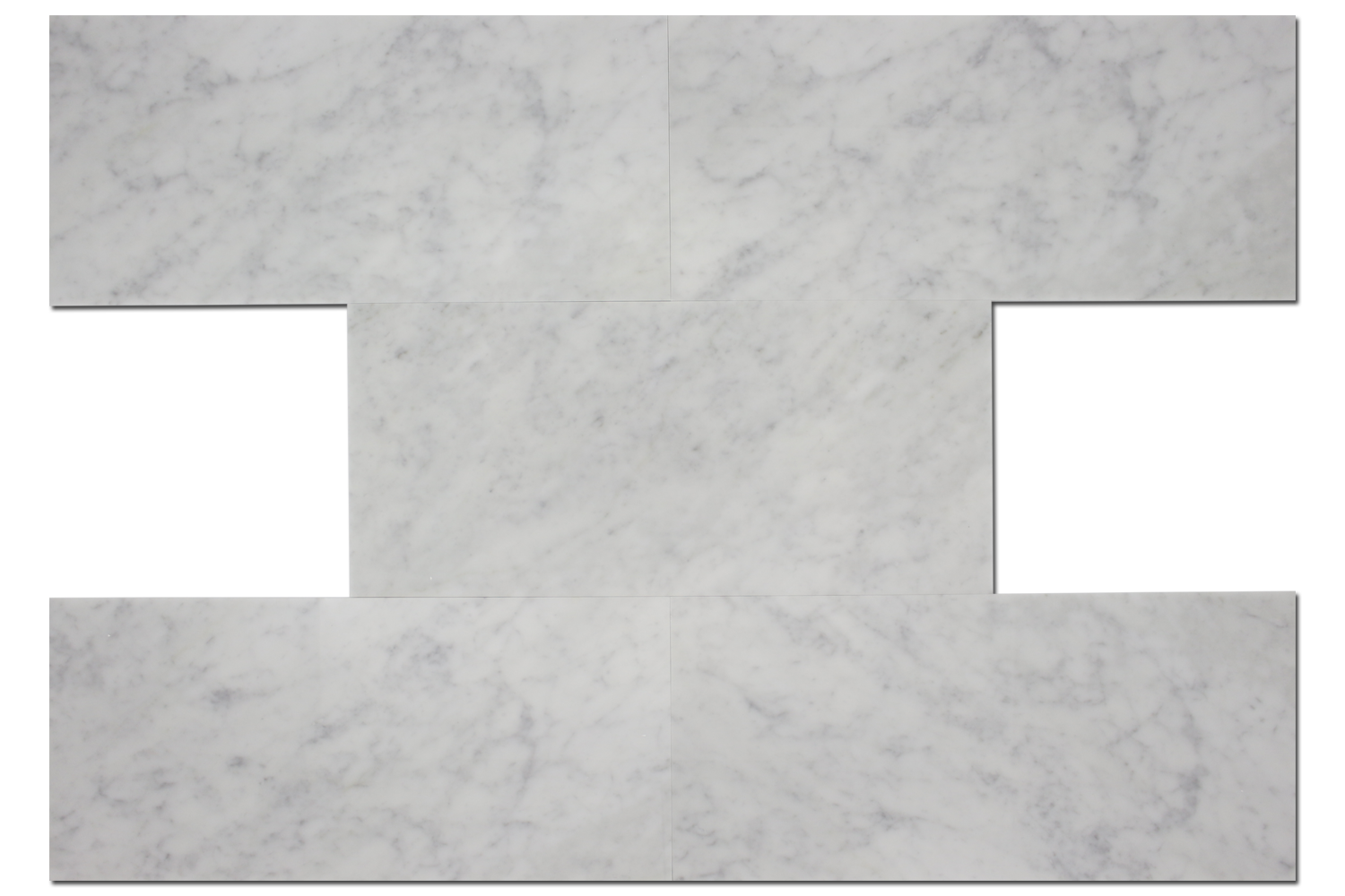 CARRARA: Marble Rectangle Field Tile (12"x24"x3/8" | polished)