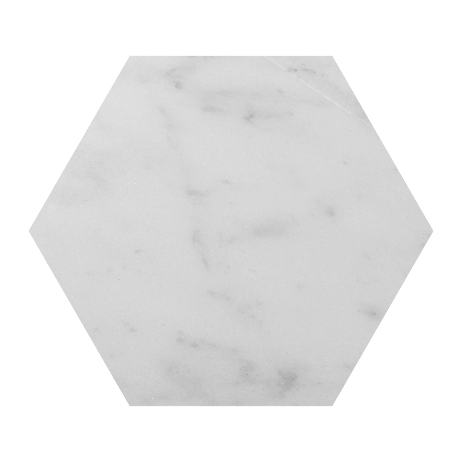 MILAS WHITE: Marble Hexagon Field Tile (8"x9 1/4"x3/8" | honed)