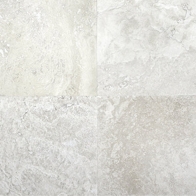 White Travertine tile and surface collection