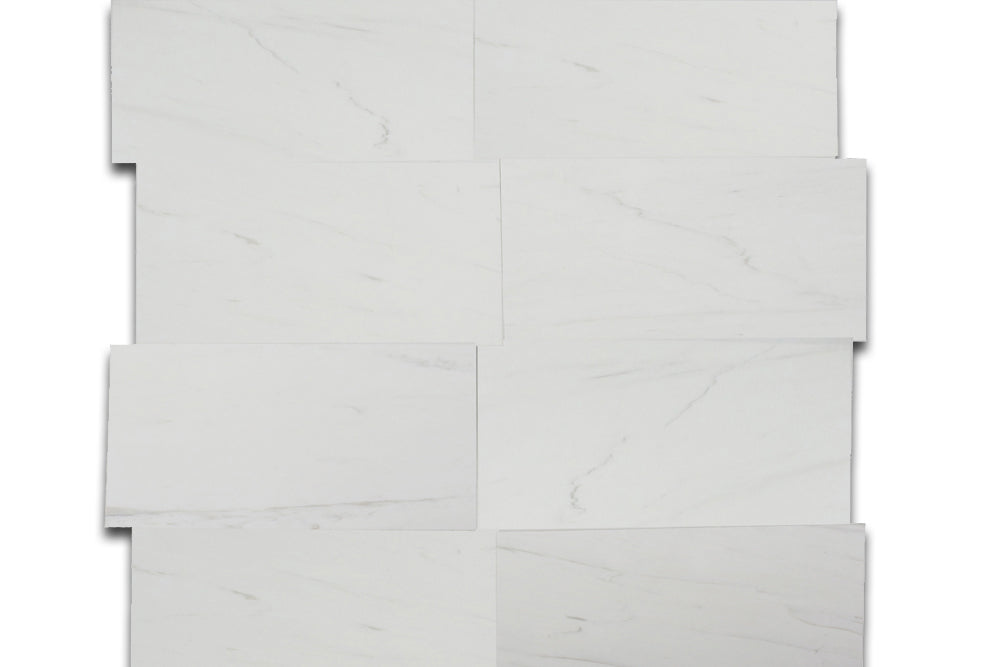 VOLAKAS: Marble Rectangle Field Tile (12"x24"x3/8" | honed | eased)