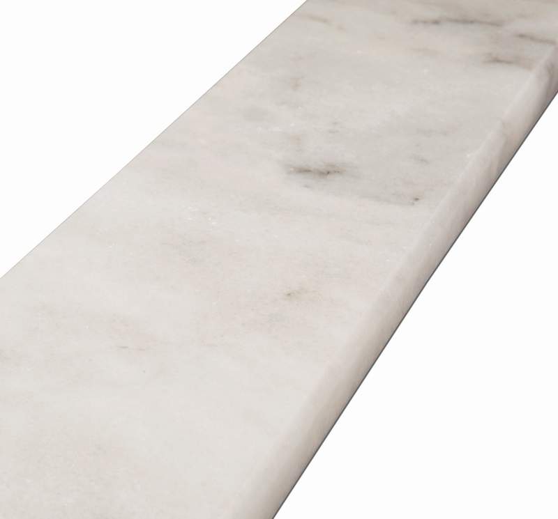 MILAS WHITE: Marble Sill Tile Accessory (4"x37"x5/8" | polished | single bevel)