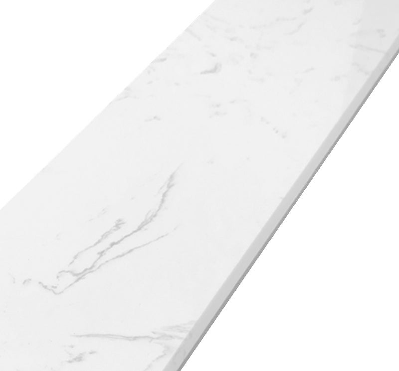 CARRARA: Engineered Marble Sill Tile Accessory (6"x72"x5/8" | polished | double bevel)