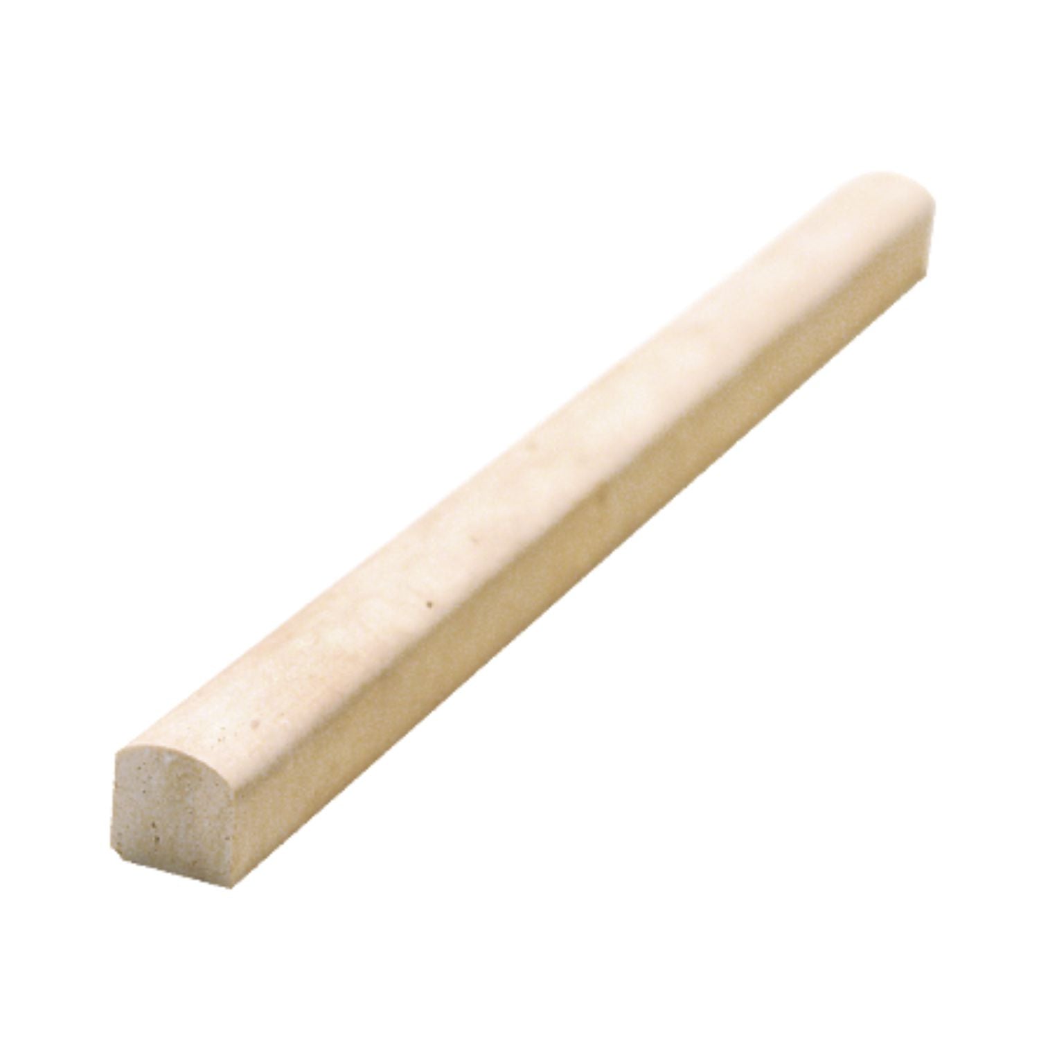 IVORY LIGHT: Travertine Pencil Tile Accessory (3/4"x12"x3/4" | honed | bullnosed)