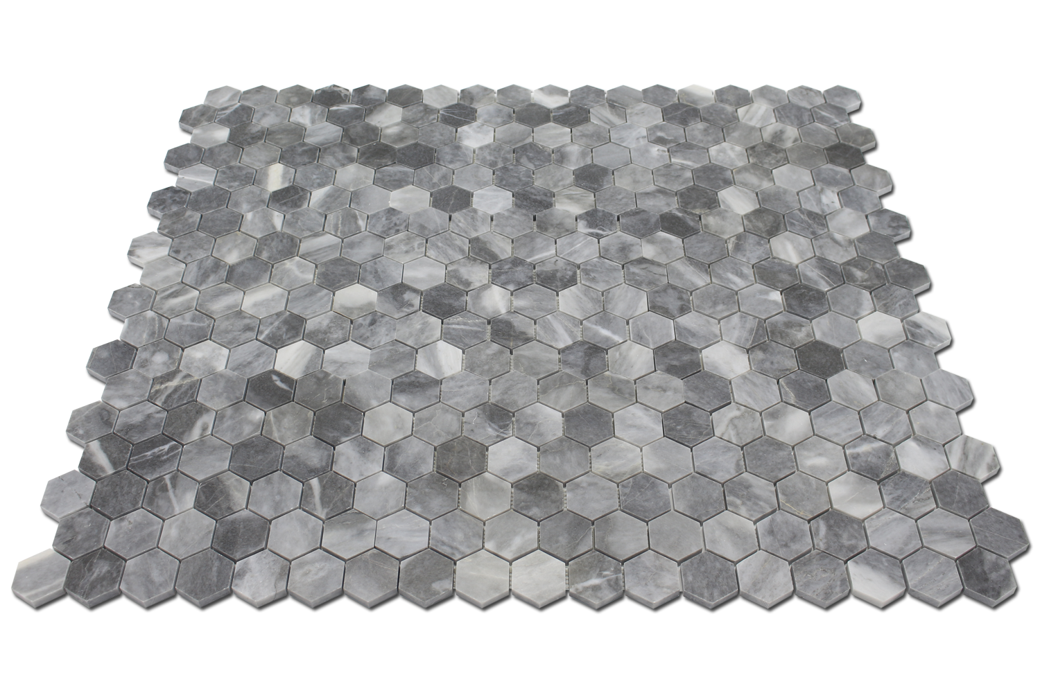 BARDIGLIO: Marble 2" Honeycomb Mosaic (12"x12"x3/8" | polished)