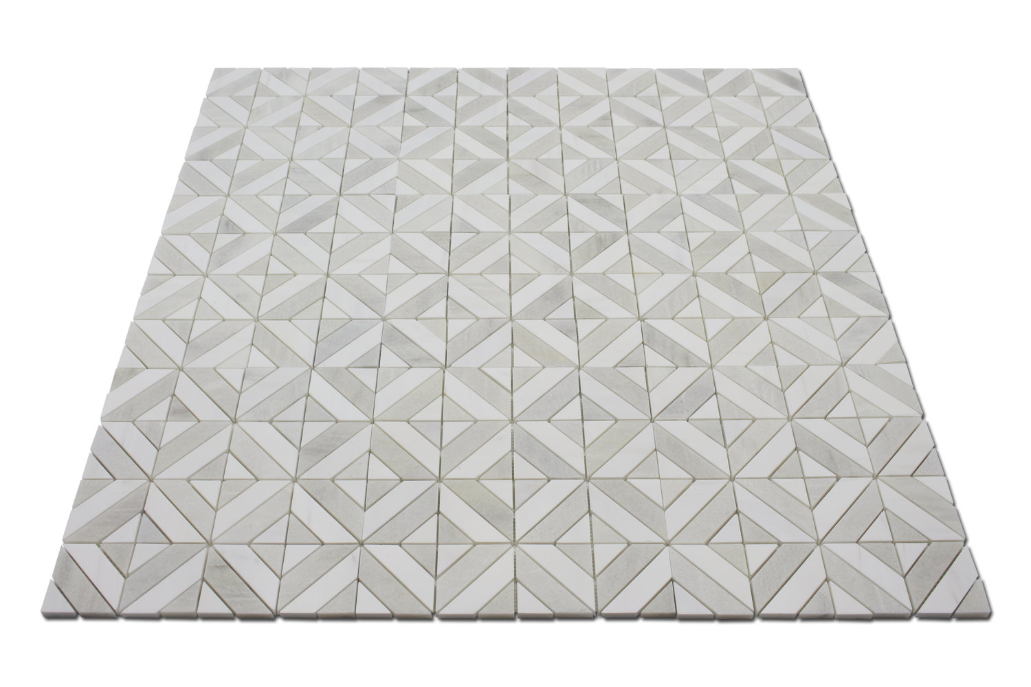 BIANCO VENATO: Imperial White Dolomite Matrix Mosaic (12"x12"x3/8" | polished)