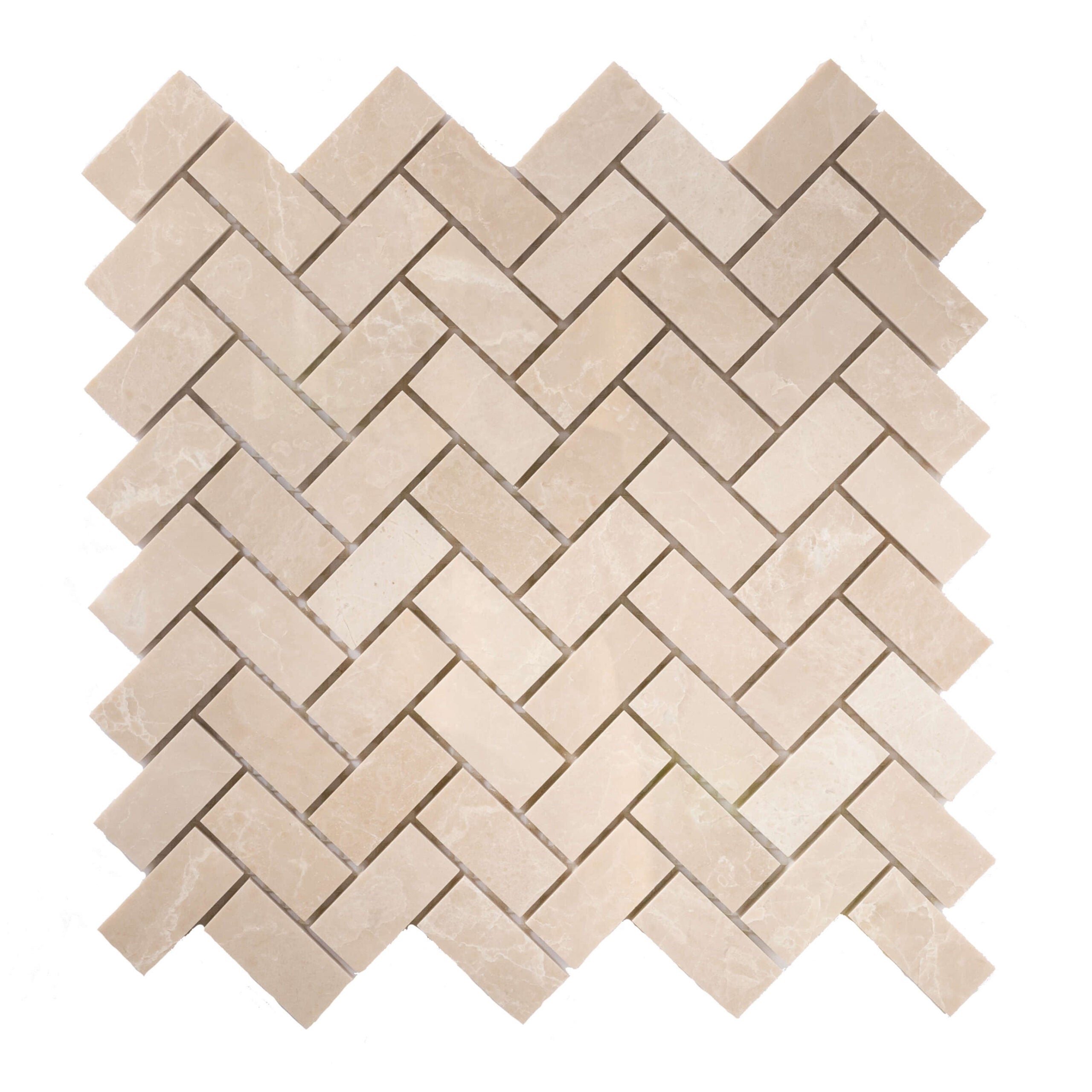 BOTTICINO: Marble 1"X2" Herringbone Mosaic (12"x24"x3/8" | polished)