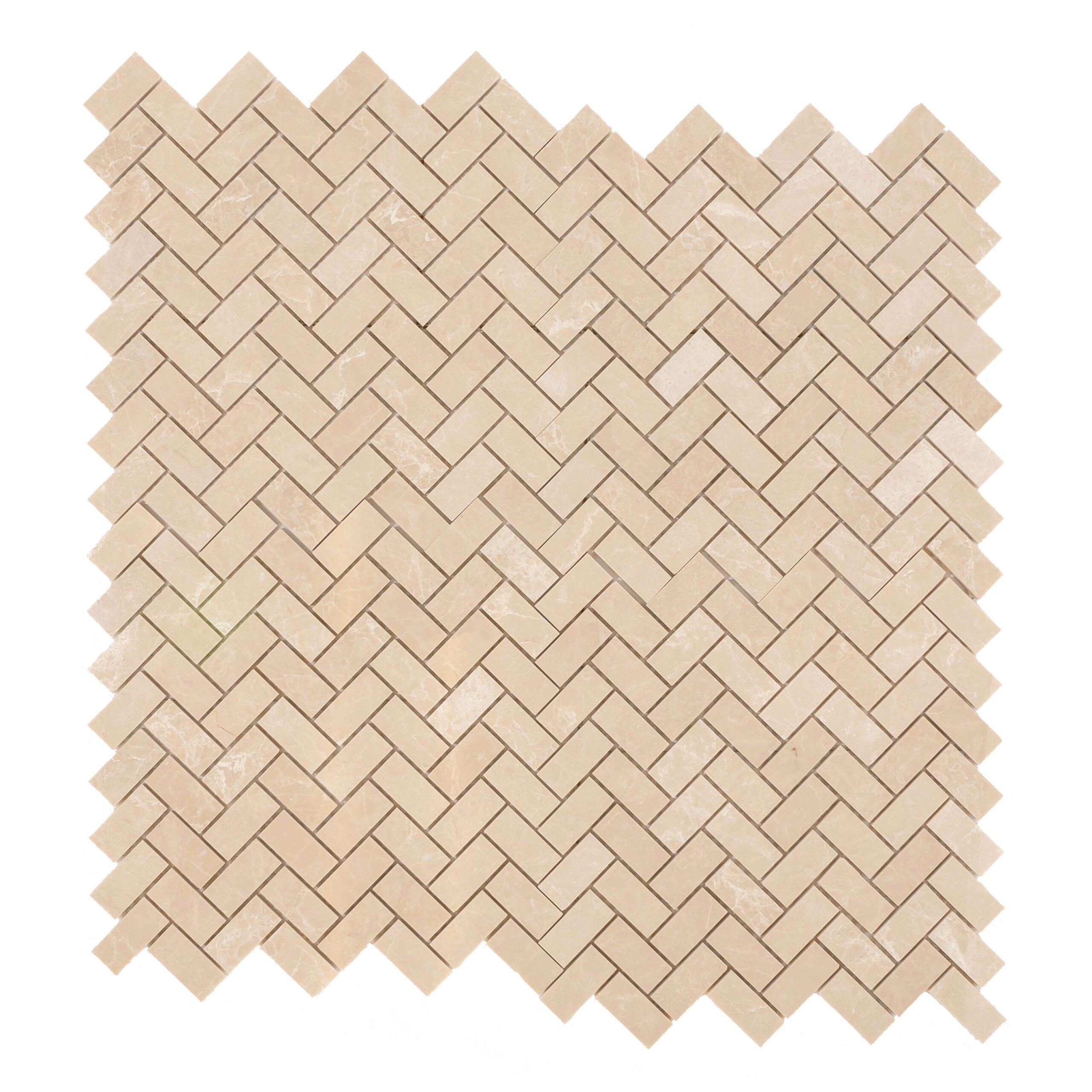 BOTTICINO: Marble 1"X2" Herringbone Mosaic (12"x24"x3/8" | polished)