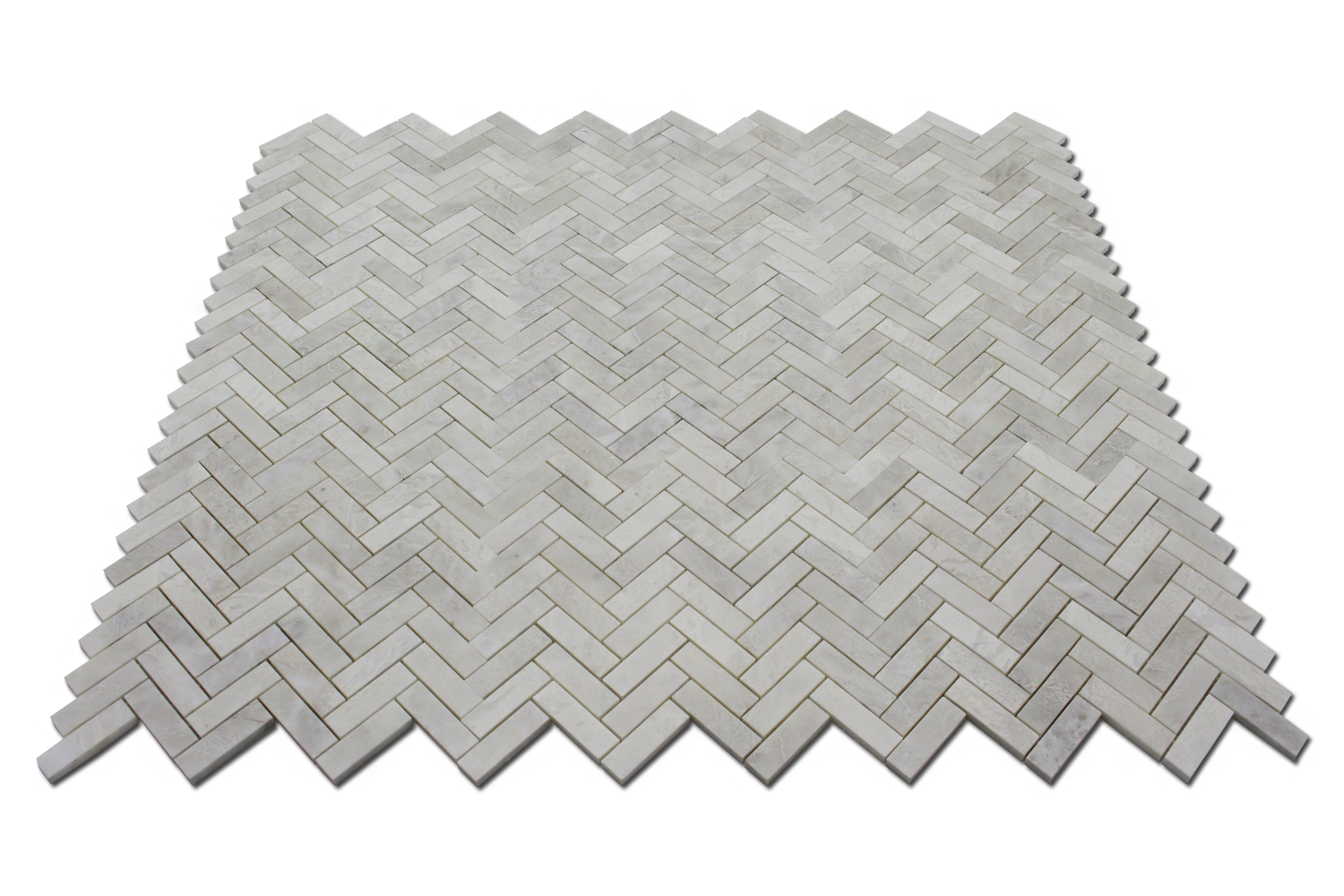 ICEBERG: Marble 1"X3" Herringbone Mosaic (12"x12"x3/8" | honed)