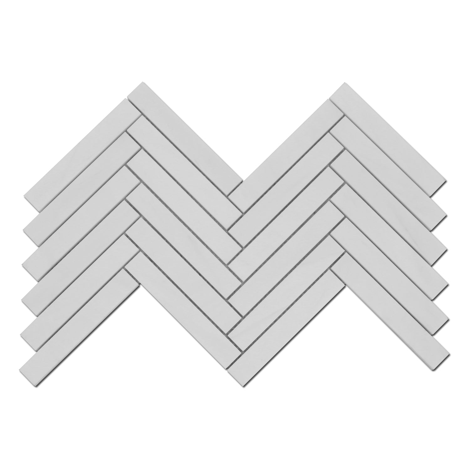 BIANCO VENATO: Dolomite 1"X6" Herringbone Mosaic (12"x12"x3/8" | honed)