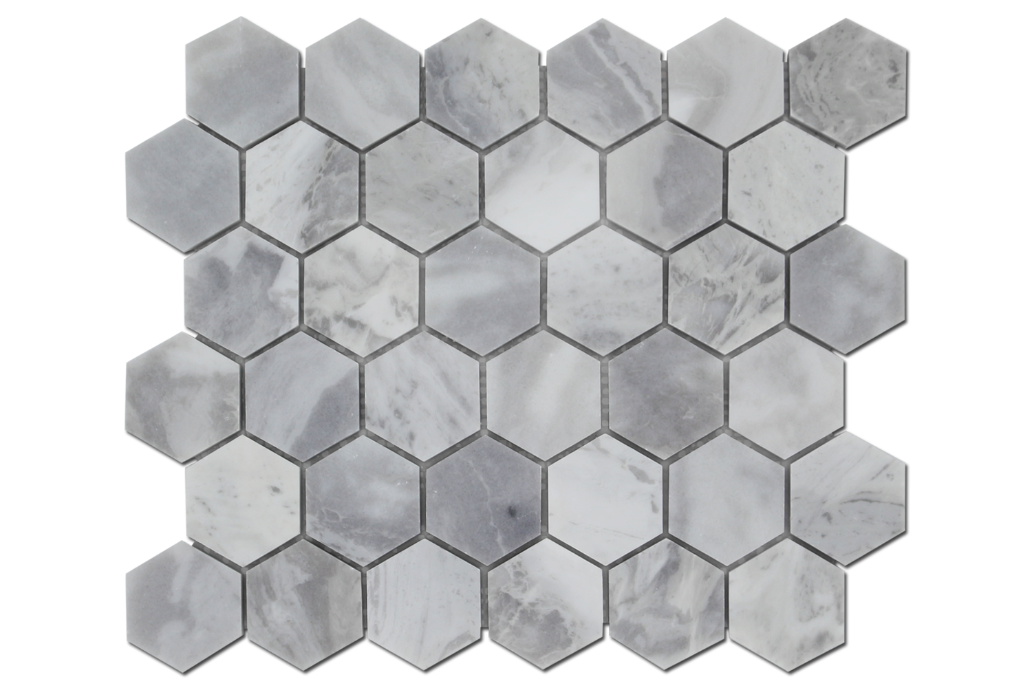 ARGENTO DOLOMITI: Dolomite 2" Honeycomb Mosaic (12"x12"x3/8" | honed)