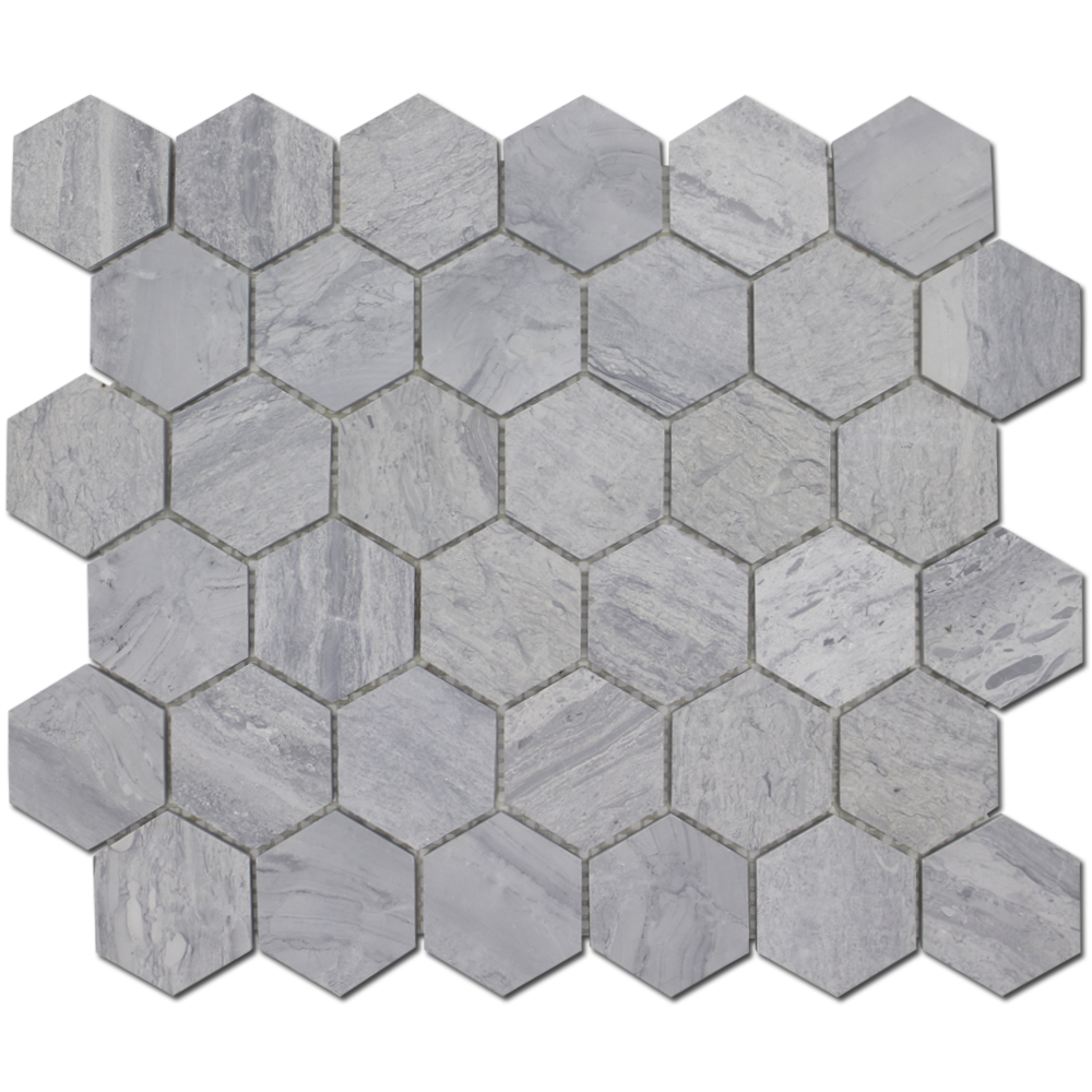 BLUE SAVOY: Marble 2" Honeycomb Mosaic (12"x12"x1/4" | honed)