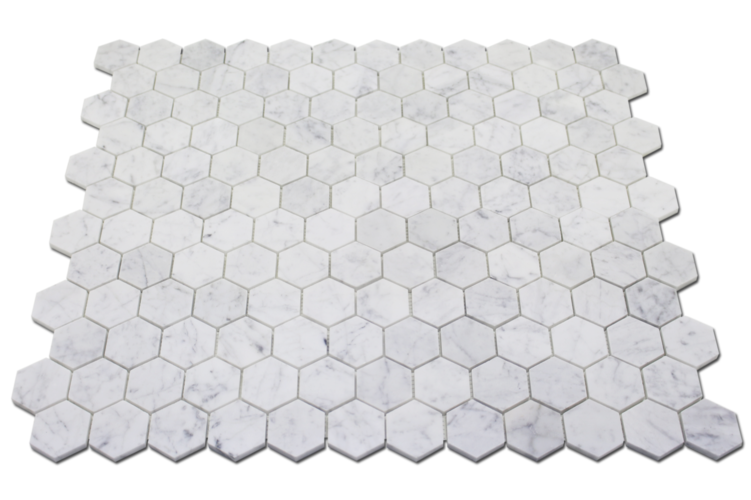 CARRARA: Marble 2" Honeycomb Mosaic (12"x12"x1/4" | honed)