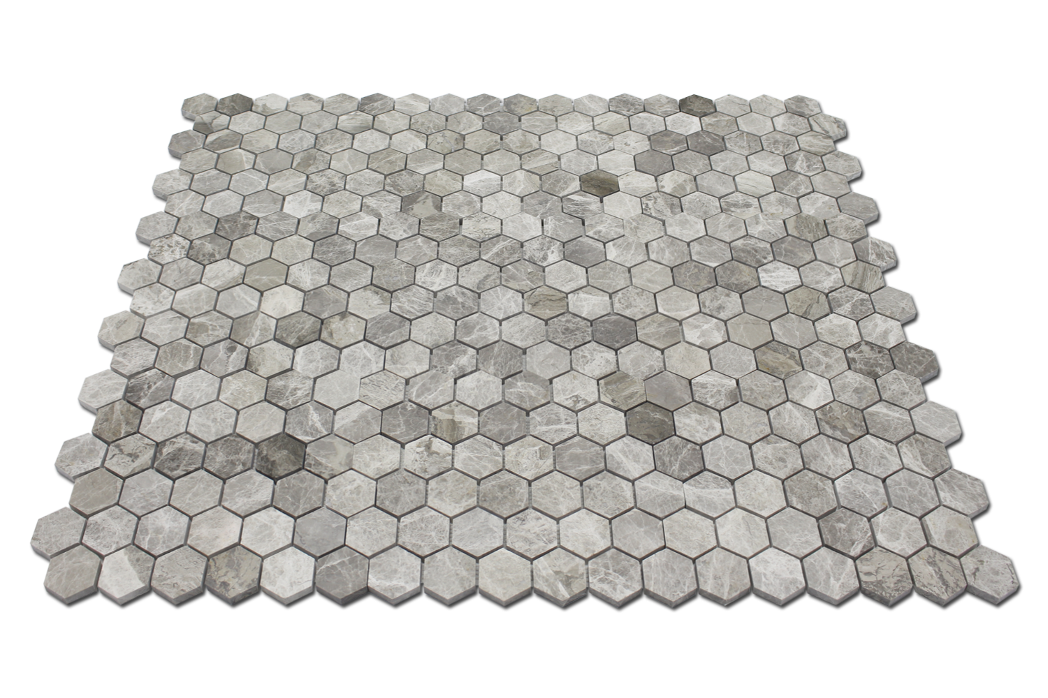 GRIGIO FANTASIA: Marble 2" Honeycomb Mosaic (12"x12"x5/8" | polished)