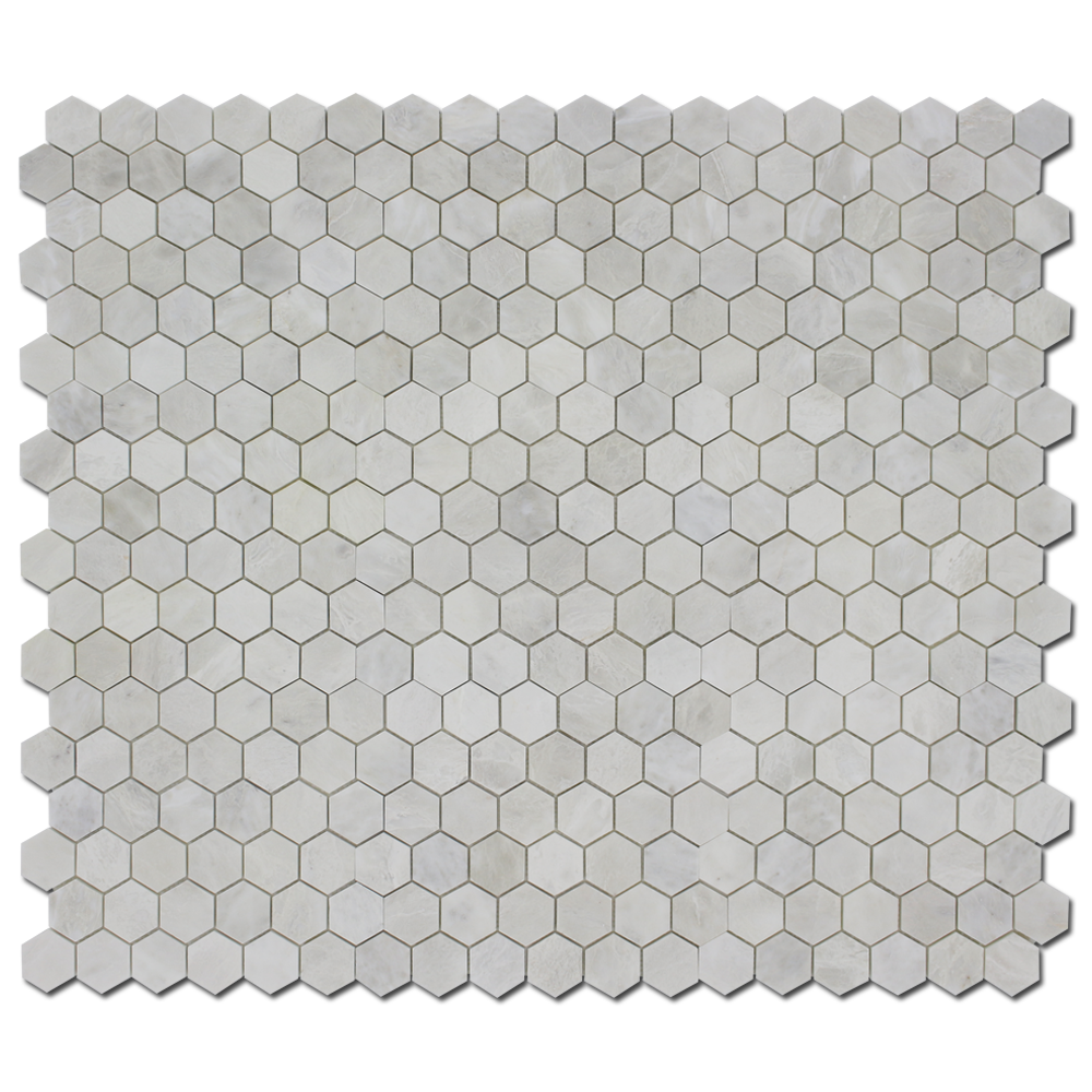 ICEBERG: Marble 2" Honeycomb Mosaic (12"x12"x3/8" | polished)