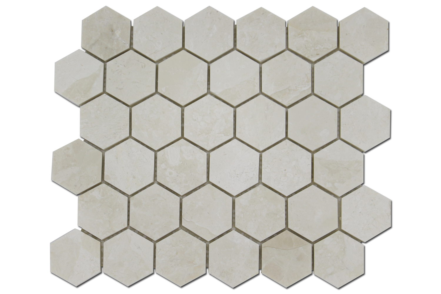 PERLA: Marble 2" Honeycomb Mosaic (12"x12"x3/8" | polished)