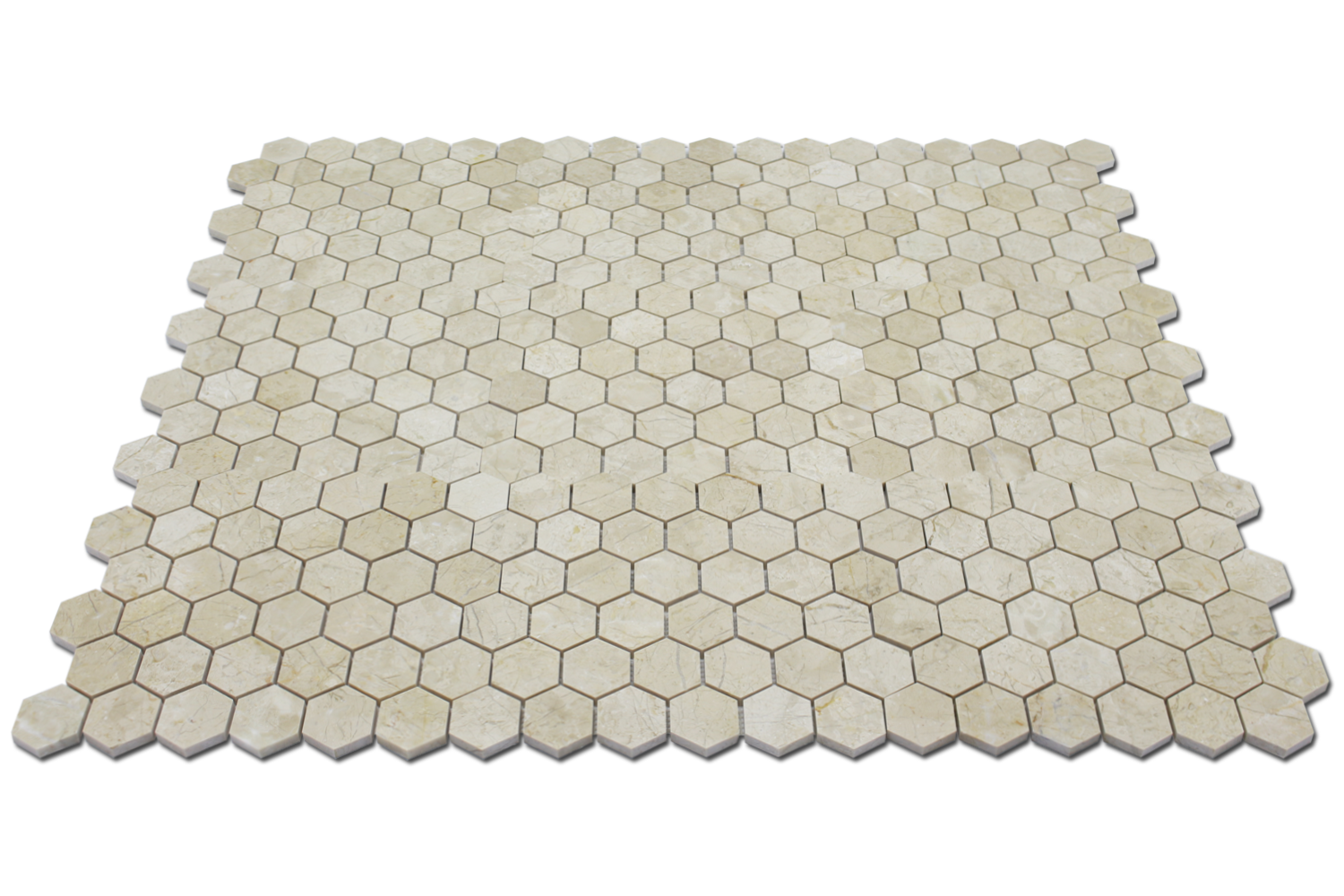 CREMA NOUVA: Marble 2" Honeycomb Mosaic (12"x12"x3/8" | polished)