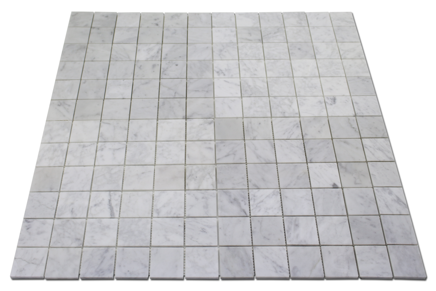 CARRARA: Marble 2"X2" Straight Stack Mosaic (12"x12"x1/4" | honed)