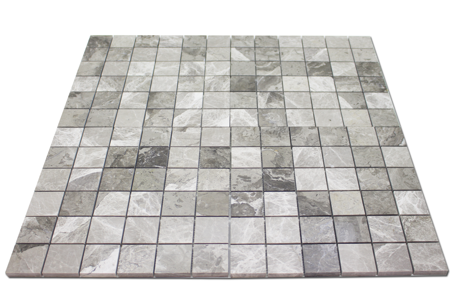 GRIGIO FANTASIA: Marble 2"X2" Straight Stack Mosaic (12"x12"x5/8" | polished)