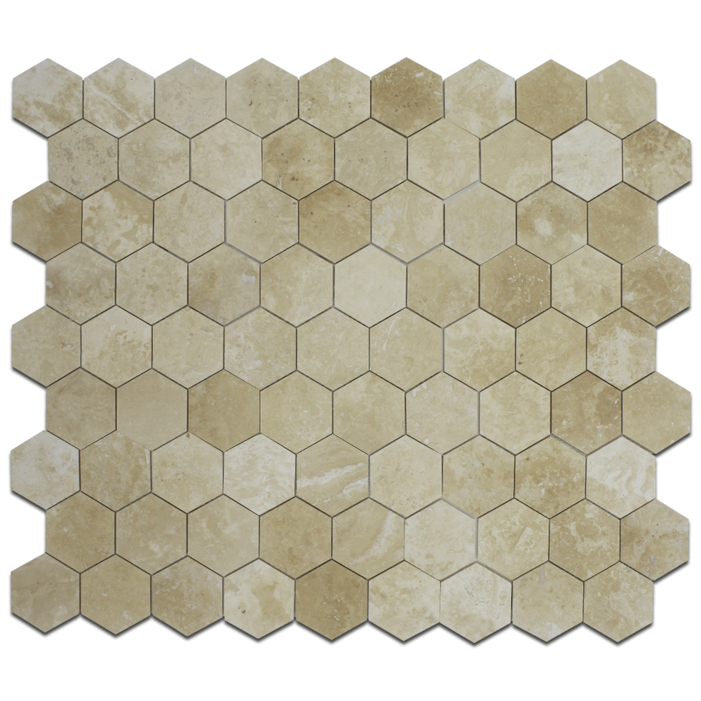 IVORY LIGHT: Marble 4" Honeycomb Mosaic (11 9/16"x14"x3/8" | honed)