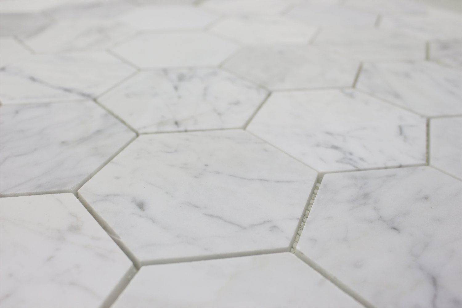 CARRARA: Marble Honeycomb Mosaic (11 1/2"x14"x1/4" | honed)