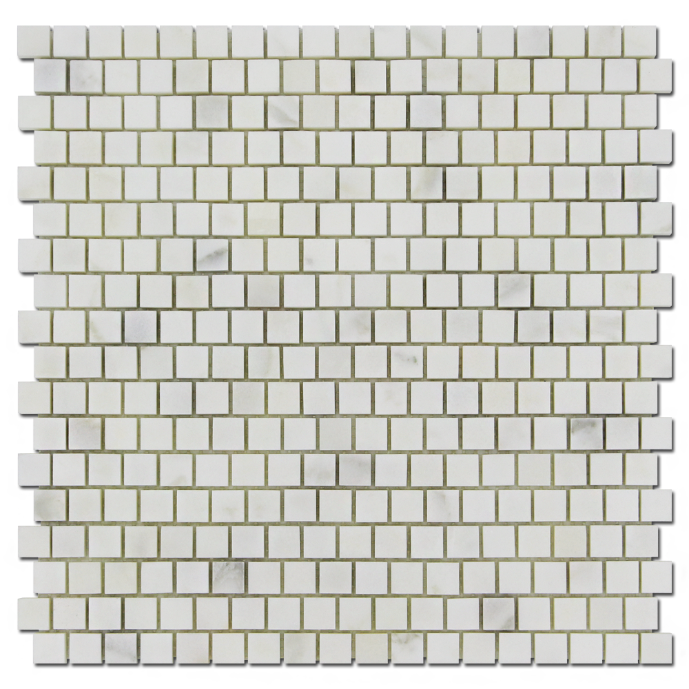 CALACATTA OLIVE: Marble 5/8"X5/8" Adriatica Mosaic (12"x12"x3/8" | polished)