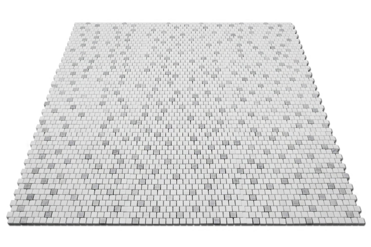 BIANCO VENATO: Dolomite 5/8"X5/8" Adriatica Mosaic (12"x12"x3/8" | honed, polished)