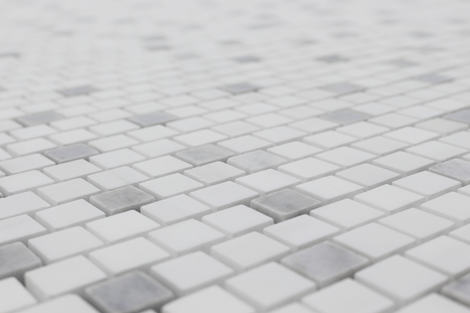 BIANCO VENATO: Dolomite 5/8"X5/8" Adriatica Mosaic (12"x12"x3/8" | honed, polished)