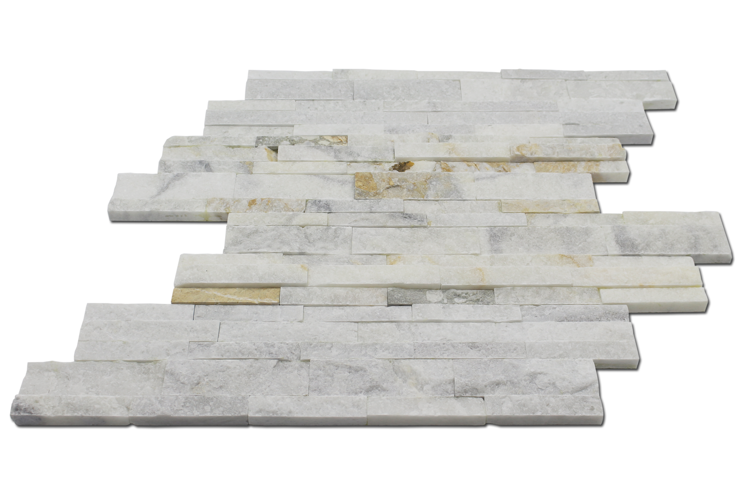 BEACHWALK: Marble Ledgestone Wall Panel (6"x24"x3/4"-1" | splitface | chiseled)