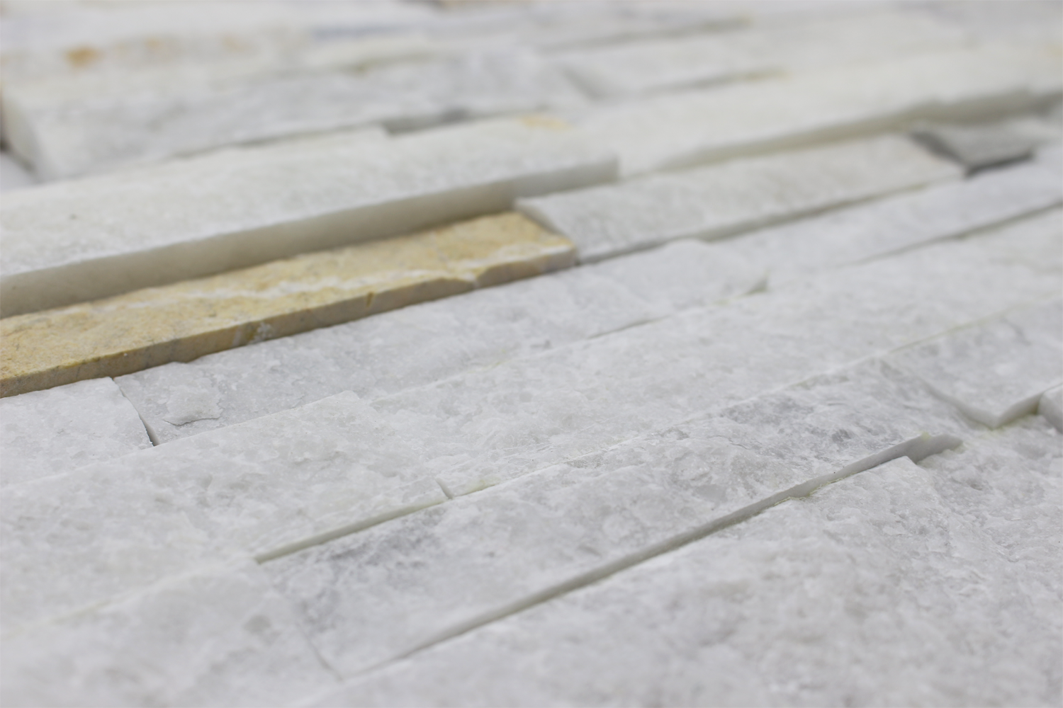 BEACHWALK: Marble Ledgestone Wall Panel (6"x24"x3/4"-1" | splitface | chiseled)