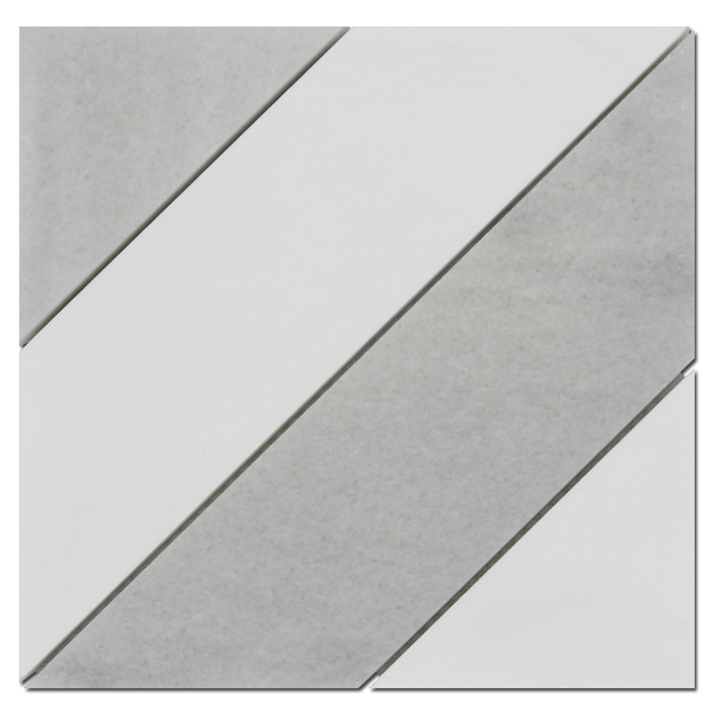 BIANCO VENATO: Milas White Marble Artisan Mosaic (6"x8"x3/8" | polished)