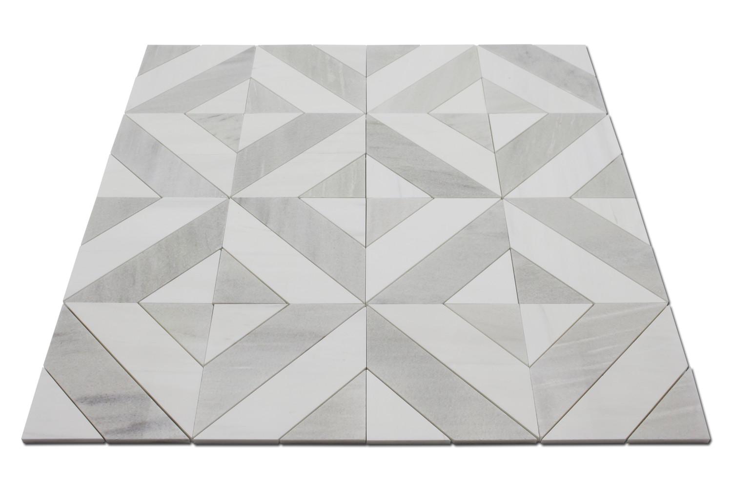 BIANCO VENATO: Milas White Marble Artisan Mosaic (6"x8"x3/8" | polished)