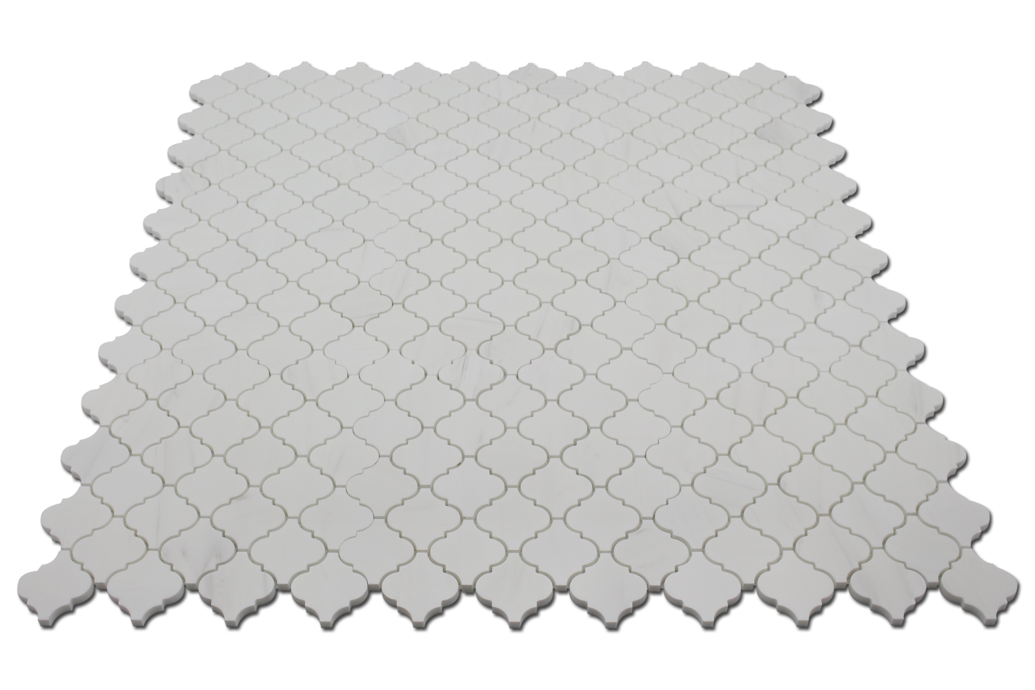 BIANCO VENATO: Dolomite Arabesque Mosaic (12"x12"x3/8" | polished)