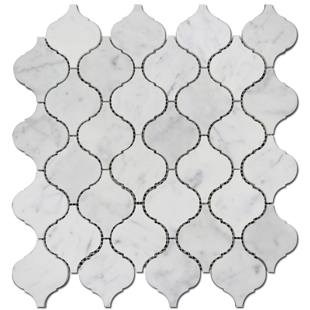 CARRARA: Marble Arabesque Mosaic (12"x12"x1/4" | honed)