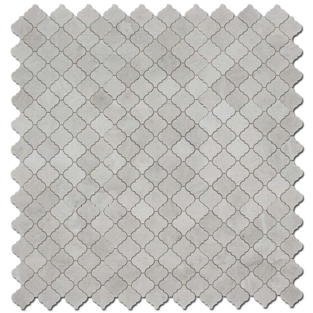 ICEBERG: Marble Arabesque Mosaic (12"x12"x3/8" | polished)