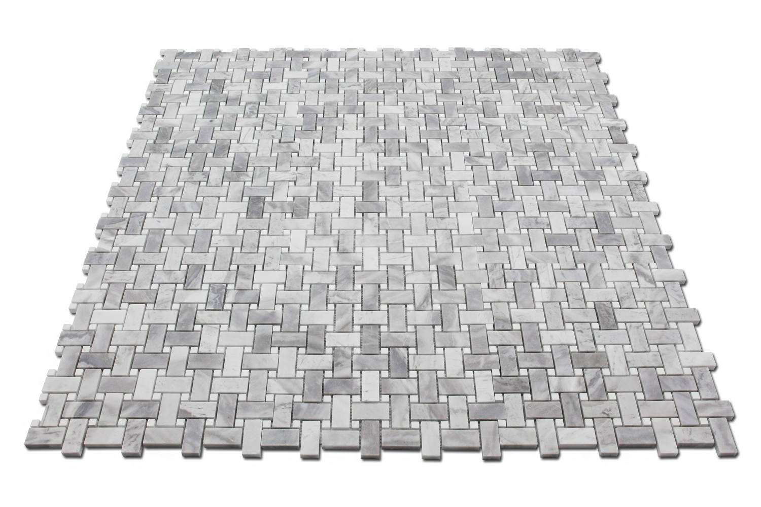 ARGENTO DOLOMITI: Dolomite Basketweave Mosaic (12"x12"x3/8" | honed)