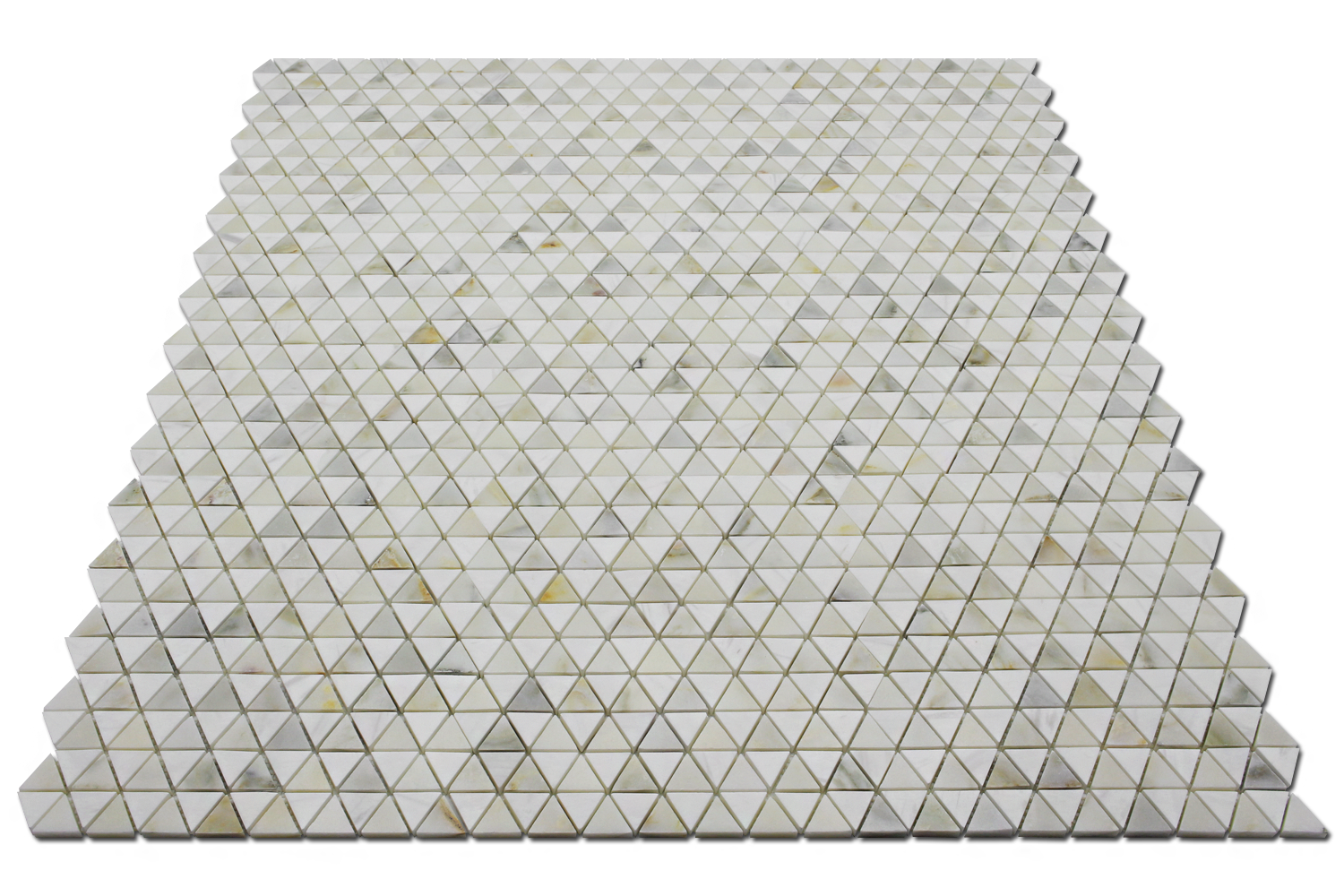 BIANCO VENATO: Calacatta Olive Marble & Dolomite Diamantes Mosaic (12"x12"x3/8" | polished)