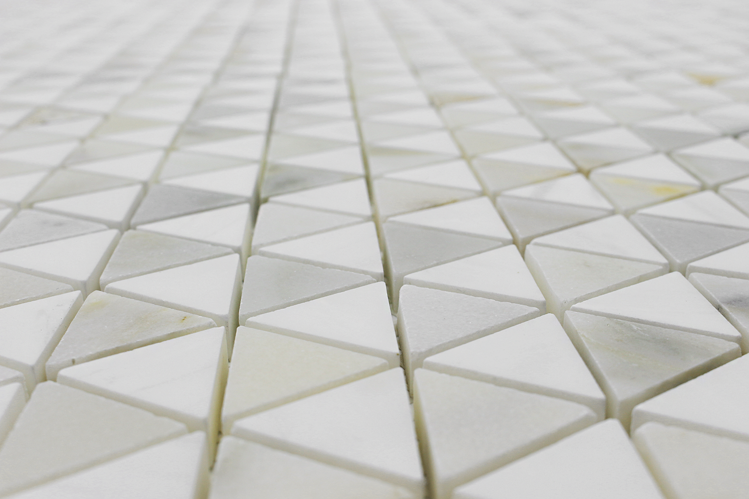 BIANCO VENATO: Calacatta Olive Marble & Dolomite Diamantes Mosaic (12"x12"x3/8" | polished)