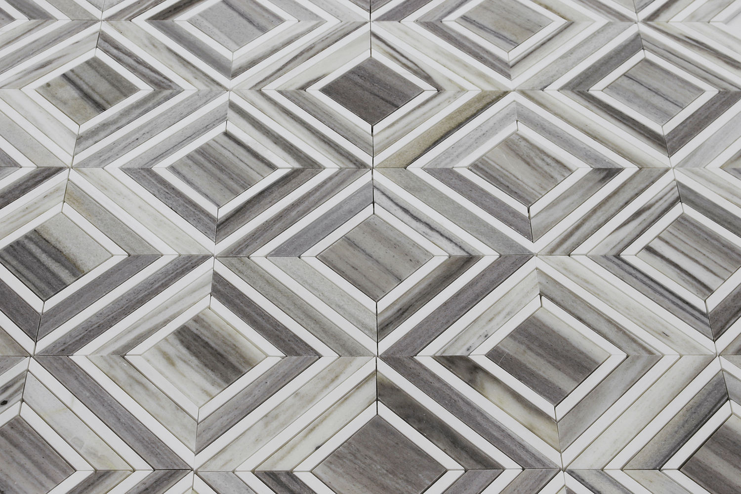 BIANCO VENATO: Palisandra Dolomite Maze Mosaic (11 1/16"x13 7/16"x3/8" | polished)