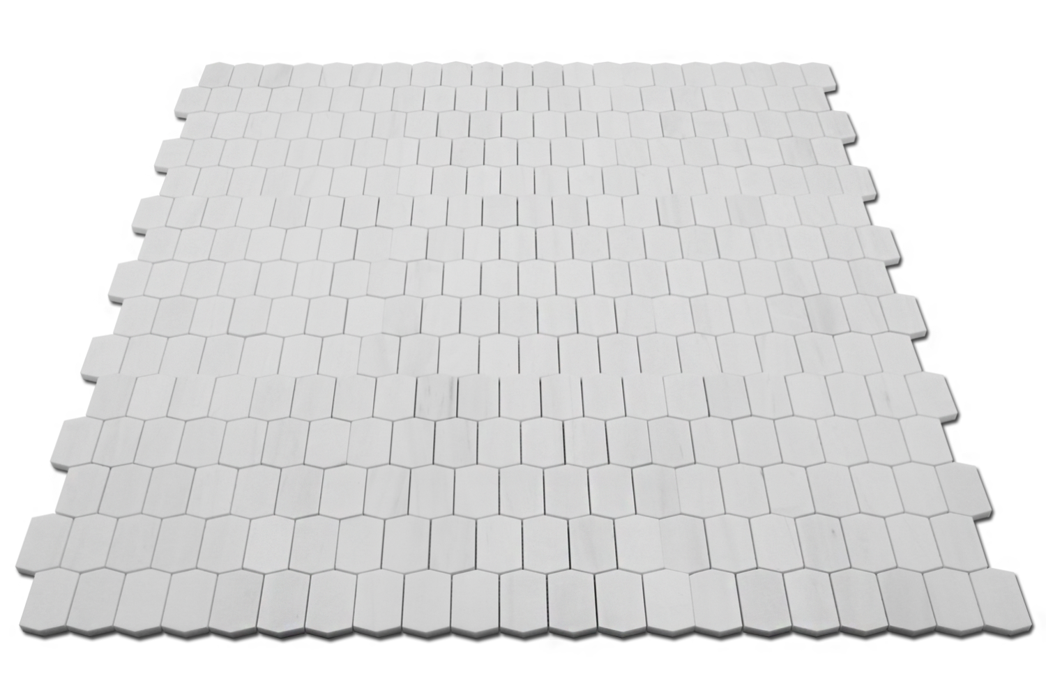 BIANCO VENATO: Dolomite Picket Mosaic (12"x12"x3/8" | honed)