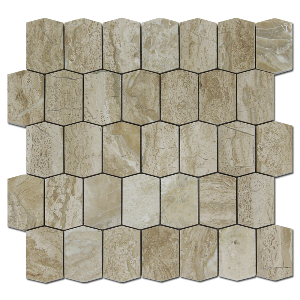 KARYA ROYAL: Marble Picket Mosaic (12"x12"x3/8" | polished)