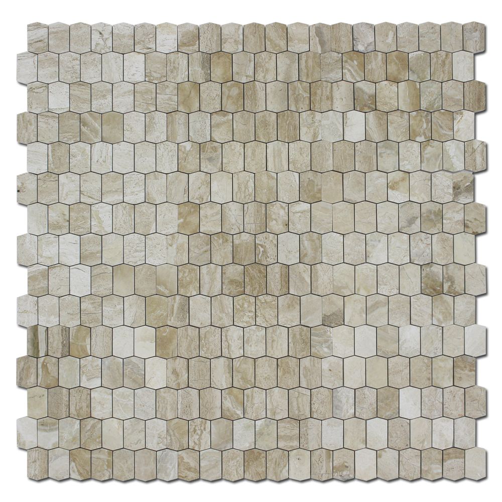 KARYA ROYAL: Marble Picket Mosaic (12"x12"x3/8" | polished)