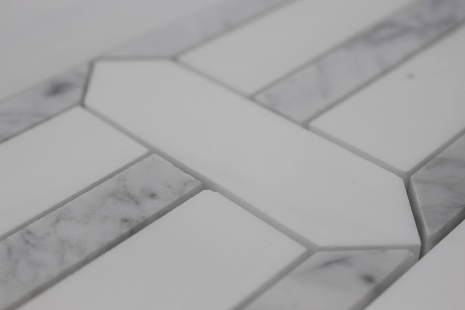 BIANCO VENATO: Carrara Marble & Dolomite Rhapsody Mosaic (10 1/2"x11"x3/8" | polished)