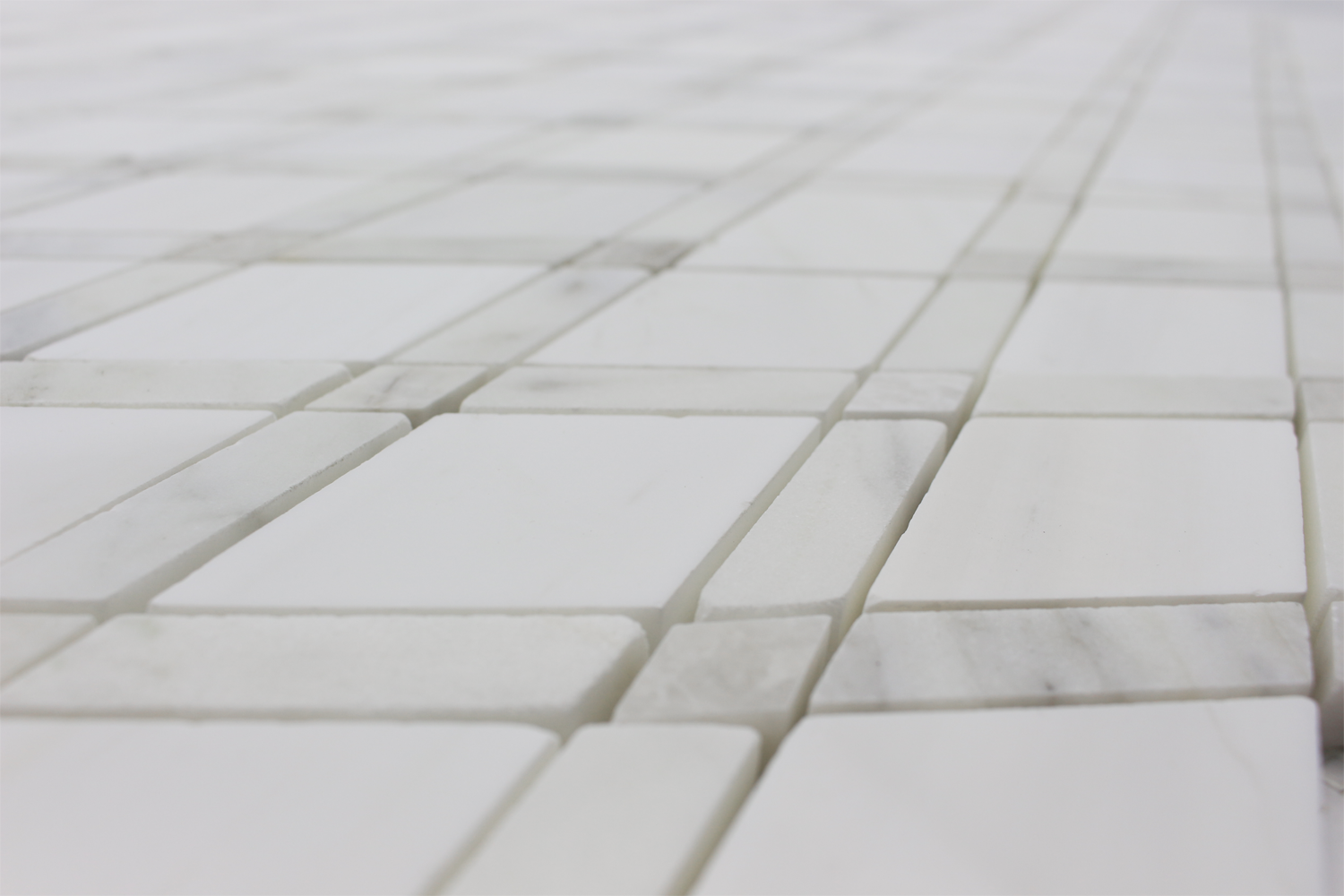 BIANCO VENATO: Iceberg, Imperial White Marble Alpine Mosaic (12"x12"x3/8" | polished)