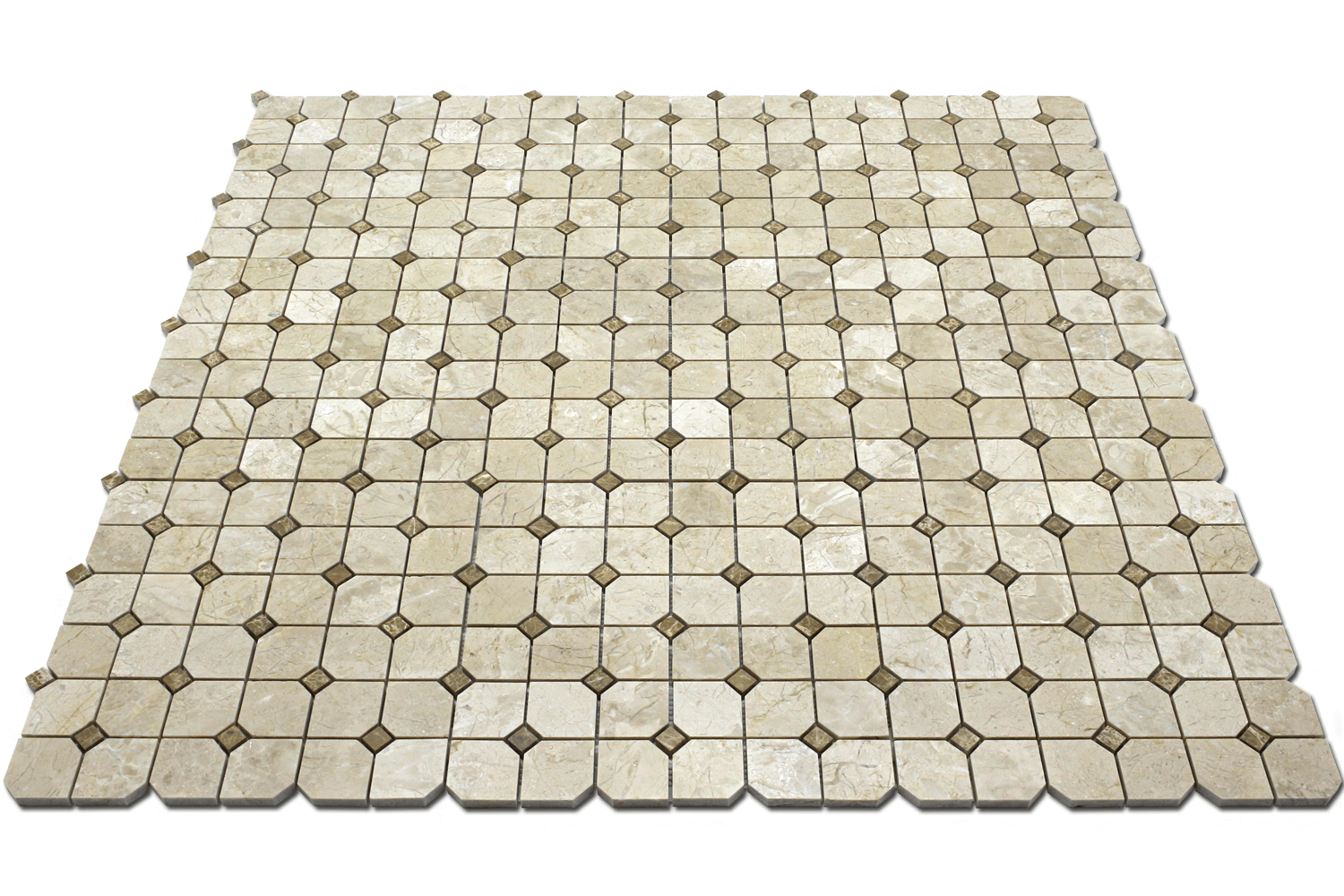 CREMA NOUVA: Marble 2"X2" Hex Mosaic (12"x12"x3/8" | polished)