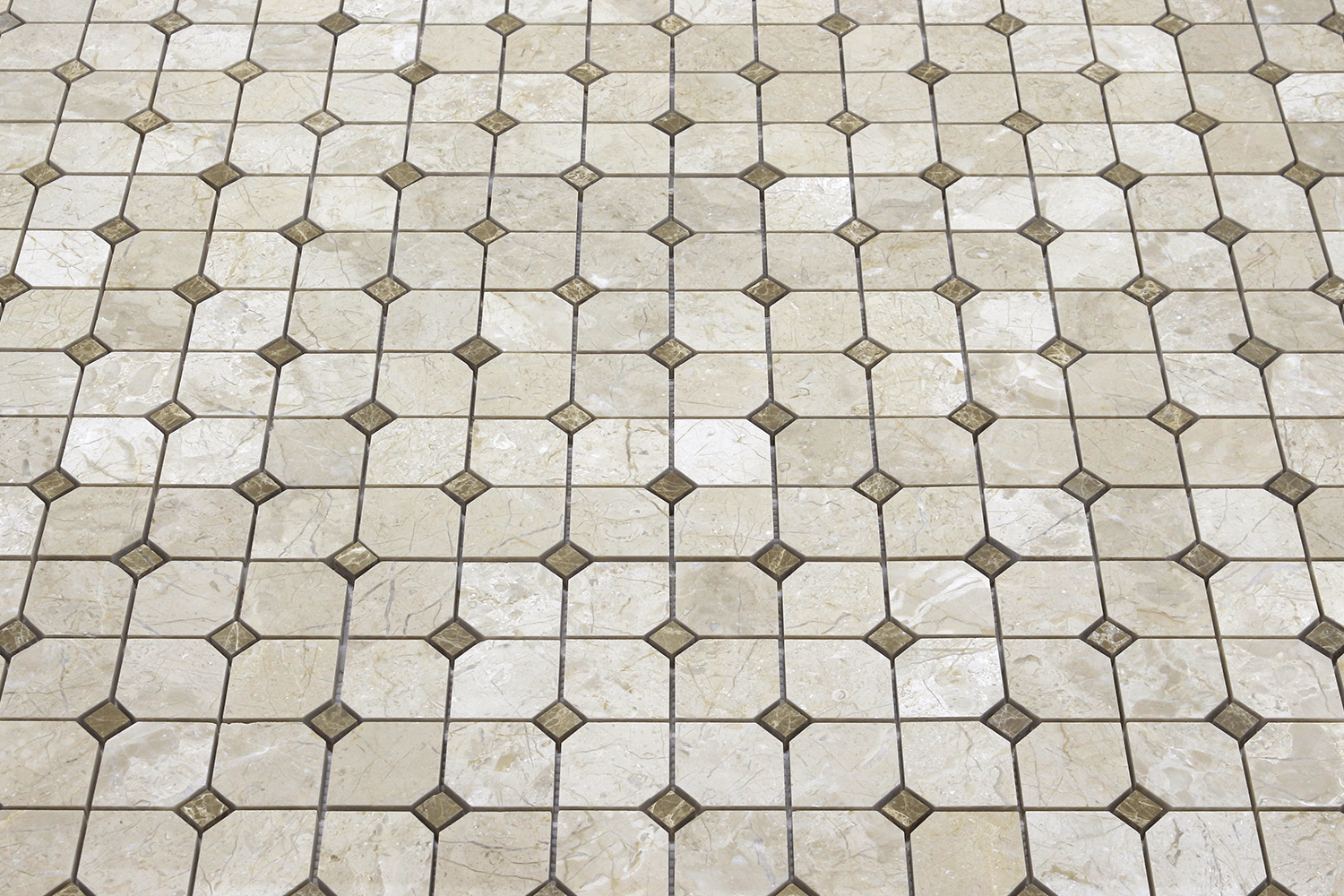 CREMA NOUVA: Marble 2"X2" Hex Mosaic (12"x12"x3/8" | polished)