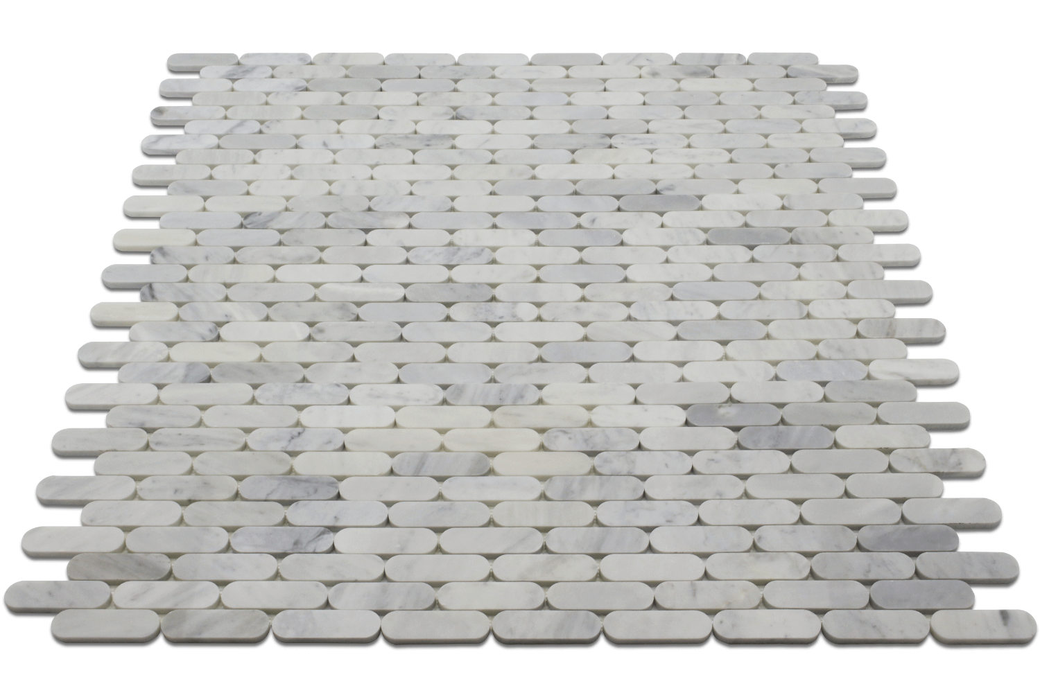 CARRARA: Marble Eclipse Mosaic (12"x12"x3/8" | polished)