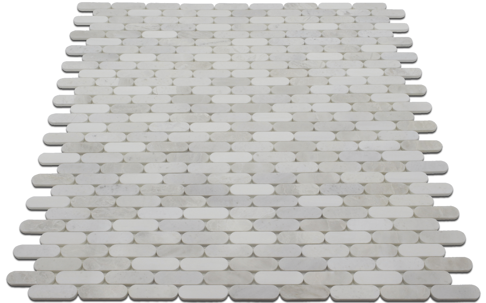 BIANCO VENATO: Iceberg, Milas White Marble Eclipse Mosaic (12"x12"x3/8" | polished)