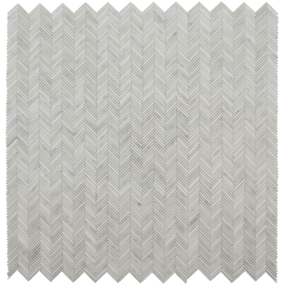 BIANCO VENATO: Milas White Marble Capri Mosaic (11 5/16"x11 11/16"x3/8" | honed, polished)