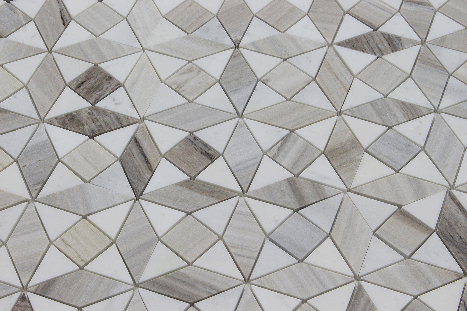 PALISANDRA: Pasha Marble Kaleidoscope Mosaic (11"x11"x3/8" | polished)